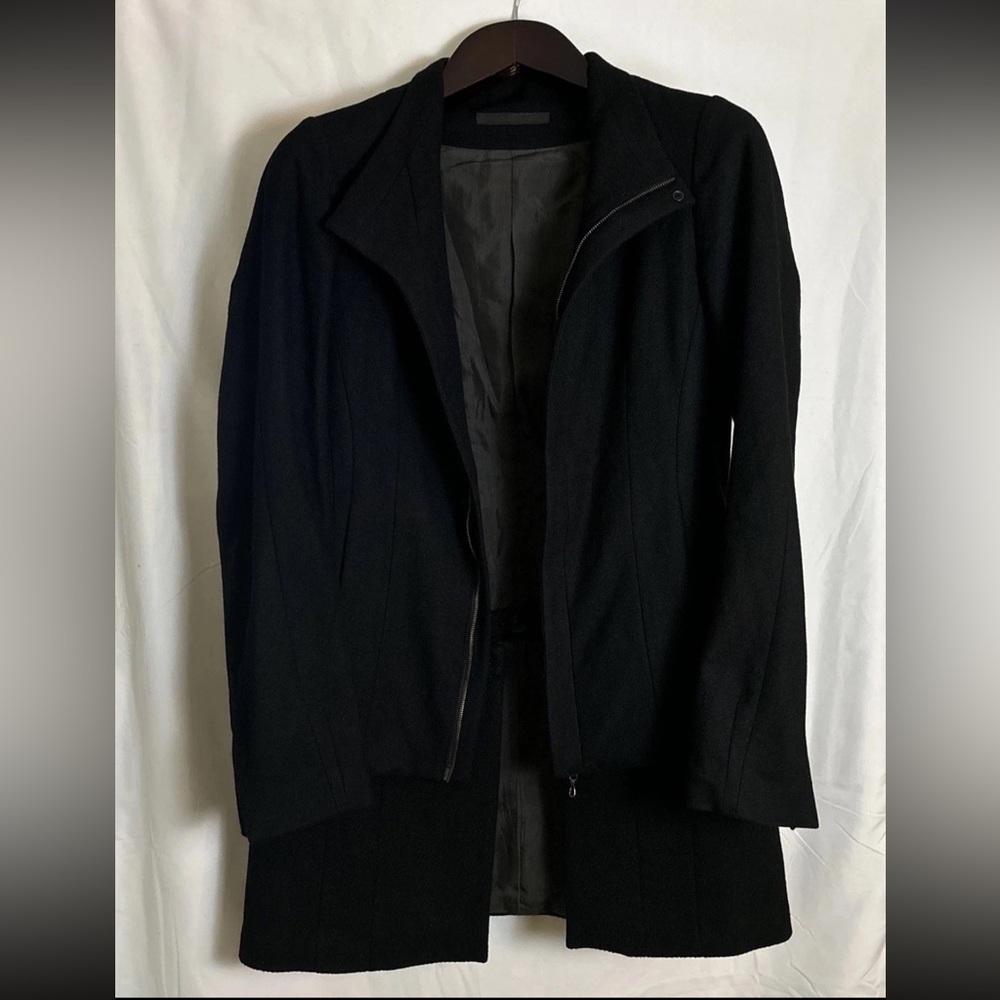 Julius 7 Men’s Angora Blend Zipper Coat w/Removable Lower Portion Made In Japan